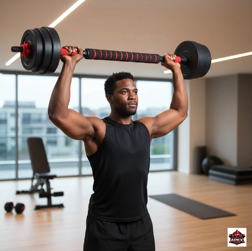 5-44lbs Adjustable Dumbbell to Barbell Set