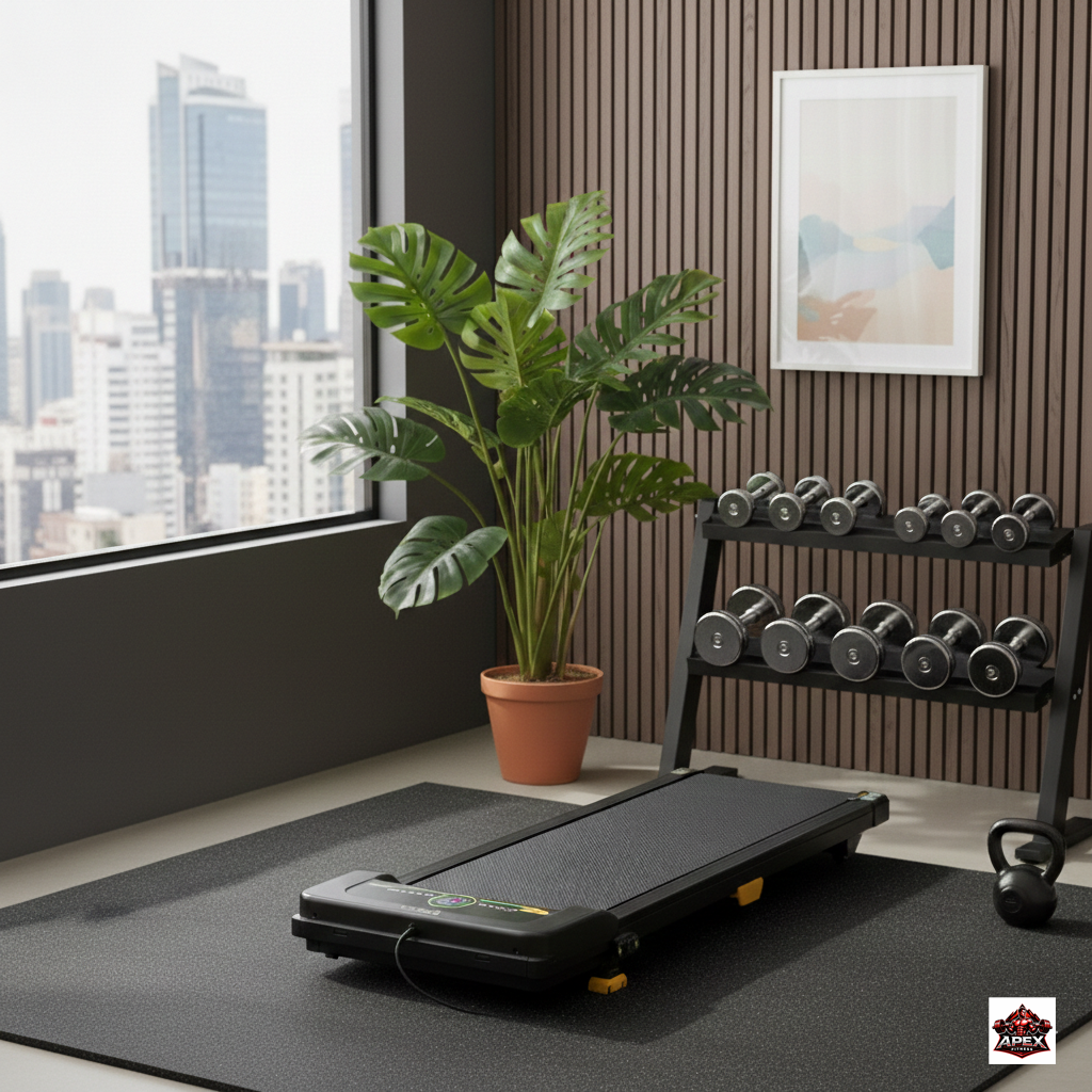 3 level incline Under Desk Treadmill,Compact,LED Display & Remote Controlled.